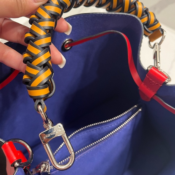 Louis Vuitton Braided Handle NeoNoe Handbag Epi Leather MM Black Bag - Picture 7 of 9